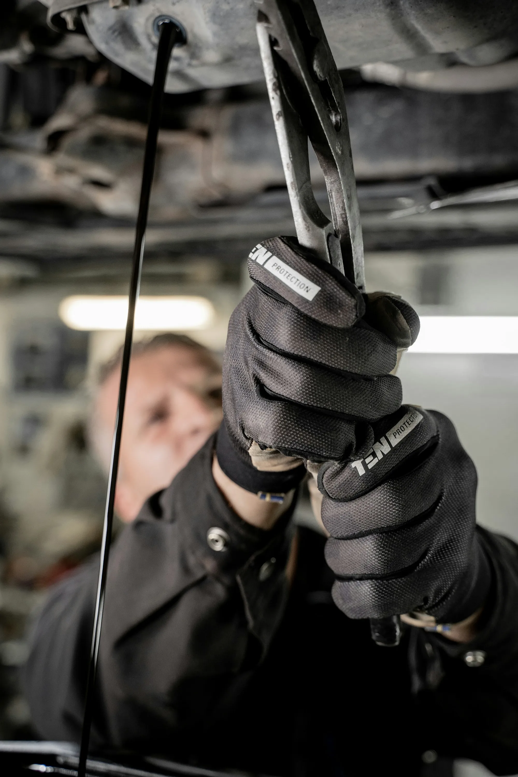 A mechanic at work in the workshop